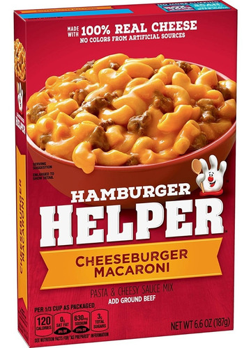 Pasta Salsa De Queso Cheeseburger Macaroni Hamburger Helper