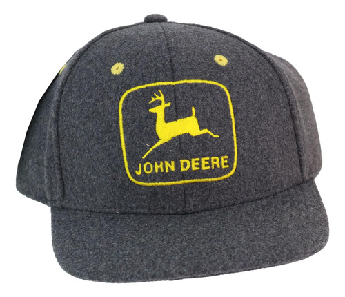 John Deere Faux Melton Wool-charcoal-os