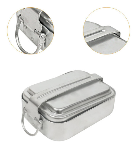 Recipiente Rectangular Para Alimentos, Para Acampar, Con