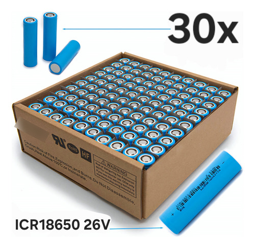 Células Bateria Litio 18650 2600mah 3c Eve Kit Com 30
