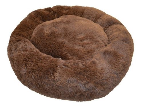 Cama Antiestrés Para Perro Chico 60cm Relajante Y Suave Color Café