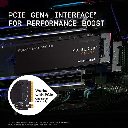 Wd Ssd Black Sn 770 250 Gb Nvme Pcie Gen4