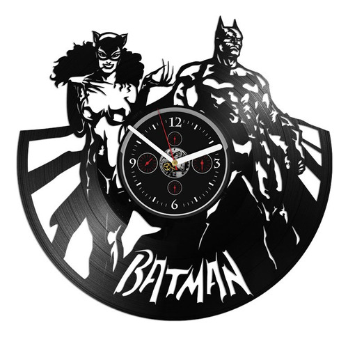 Reloj De Pared De Vinilo Con Diseño De Batman De Batman Par