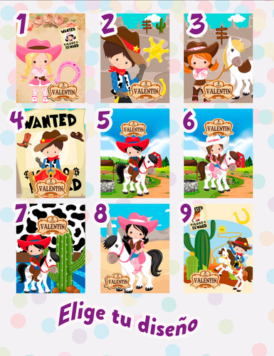 Vaqueros Morrales Personalizados Recuerdos Fiesta 30 Pzs