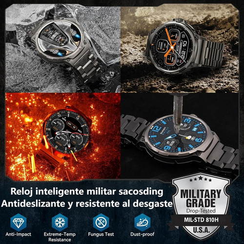 Ssb Reloj Inteligente Hombre 52mm Deportivo Bluetooth