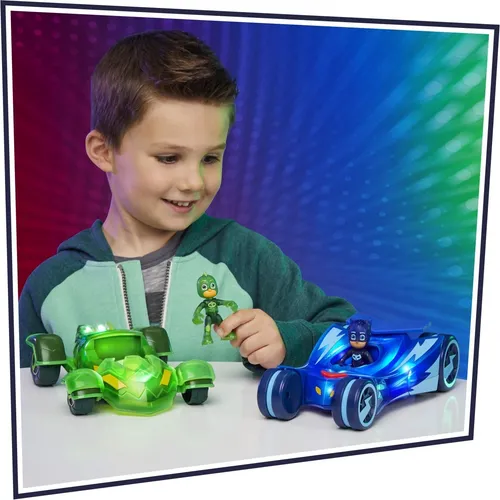 Pj Masks Gekko Vehículo Luminoso + Figura Hasbro