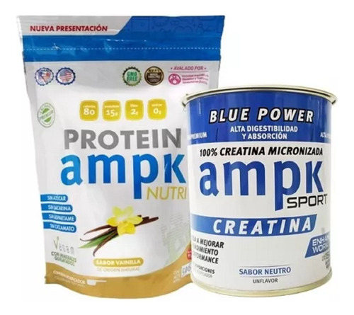 Combo Ampk Proteína Vegana 506g + Creatina 150g Framingham