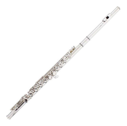 Silvertone Flauta Transversal Niquel 16 Llaves Slft002