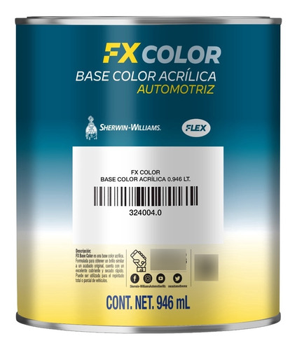 Fx Base Color 1l Amarillo Orgánico Sherwin Williams 32405610