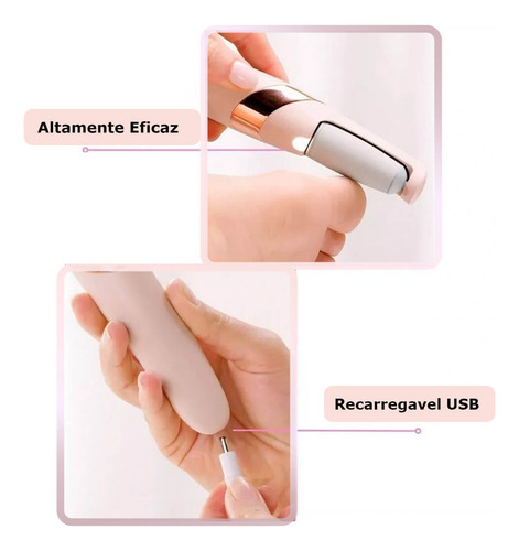 Lixa De Pe Elétrica Com Bateria Recarregavel Portátil