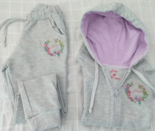 Conjunto Campera Y Jogging Algodon Sin Friza Niña