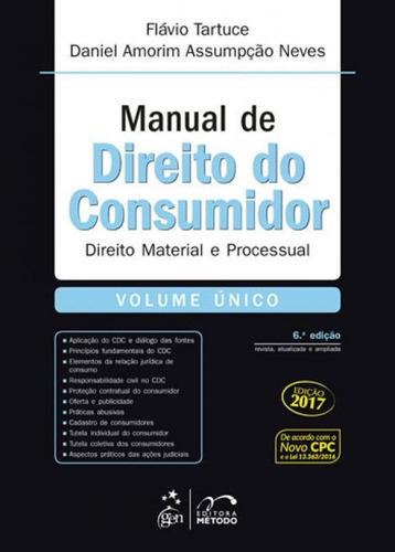 Livro Manual De Direito Do Consumidor, De Flávio Tartuce. Editora Método Em Português