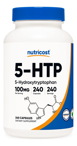Nutricost 5-htp 100 mg; 240 cápsulas (5-hydroxytryptopha.