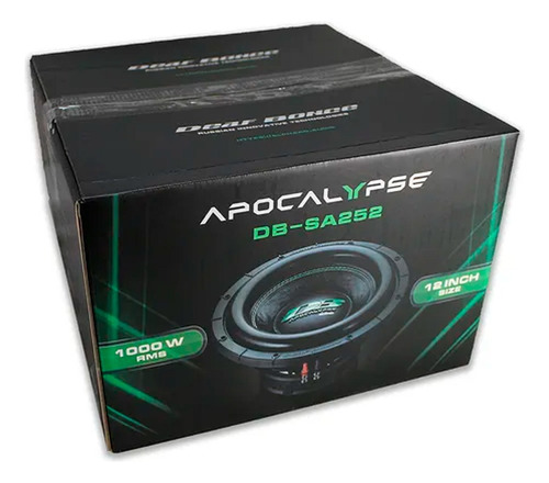 Subwoofer 12 PLG Deaf Bonce Apocalypse Dual 1 Ohm Db-sa252 Negro