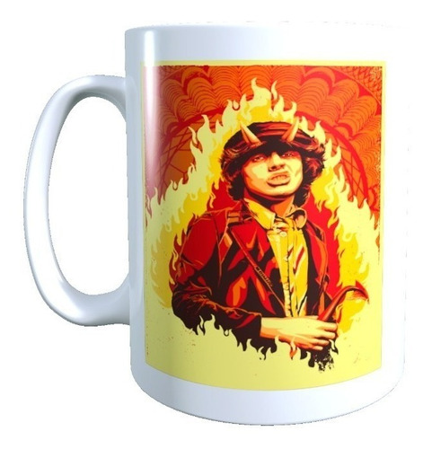 Taza Diseño Acdc Angus Young Rock Poster