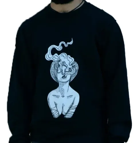 Sudadera Hoodie Biker Grunge Rock Smoke Dise o Aesthetic