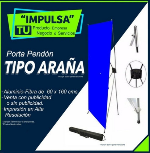 Portapendon Araña  60x160 Portapendones  Porta Pendon