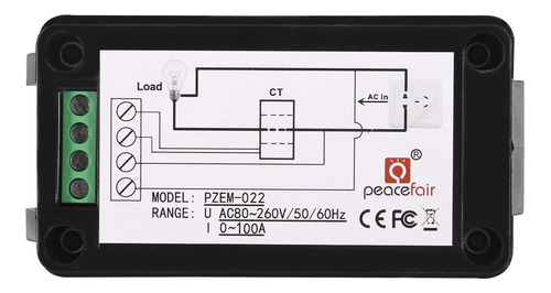 Medidor Digital Ca Pantalla Lcd Voltaje Corriente Factor