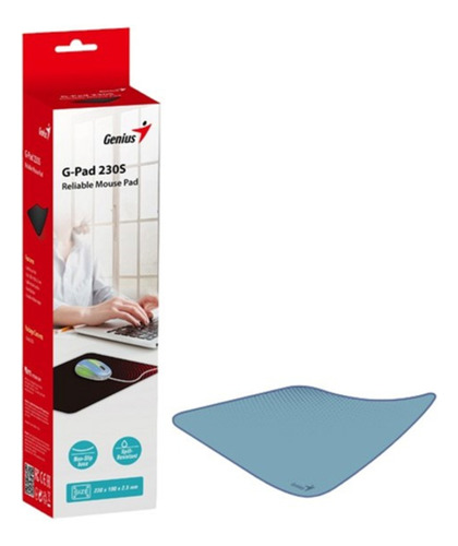 Pad Mouse Genius 230s Blue Gray Color Azul Gris