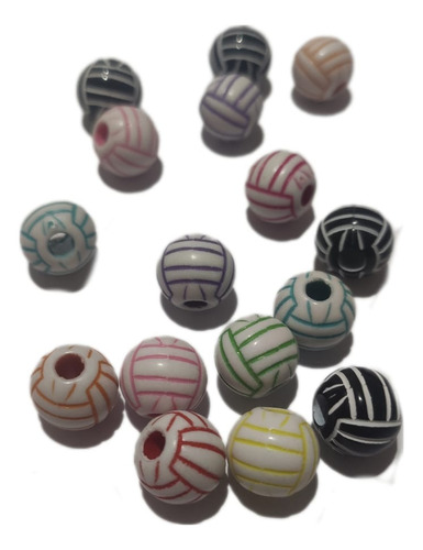 20 Dijes Pelotas De Voley Para Pulseras Collares Handball Surtido