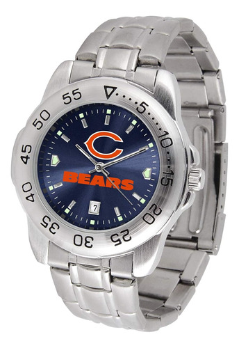 Nfl - Reloj De Pulsera Deportivo De Acero Para Hombre