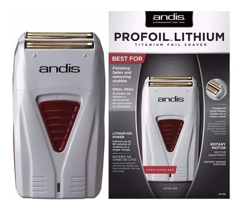 Maquina Afeitadora Andis Profoil Lithium Sahver Inalambrica