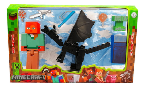 Muñecos Minecraft Dragon Devastador Fantasma Caja Juguetes