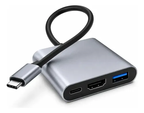Adaptador Conversor Usb 3.0 Tipo C Para Hdmi 4k 3 Em 1 Ezsias Armarinhos