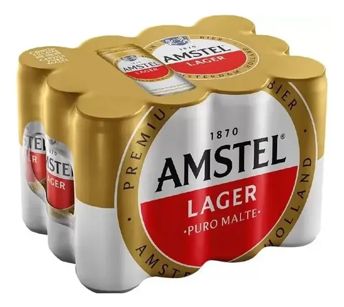 Kit Cerveja Lager Puro Malte 12 Unidades 350ml Cada Amstel