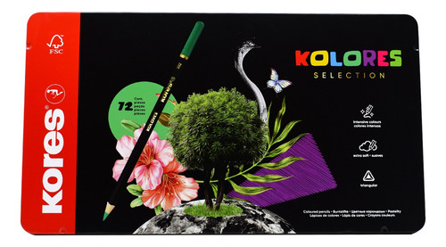 Kores Seleccion Premium Estuche Metalico 72 Colores 3mm