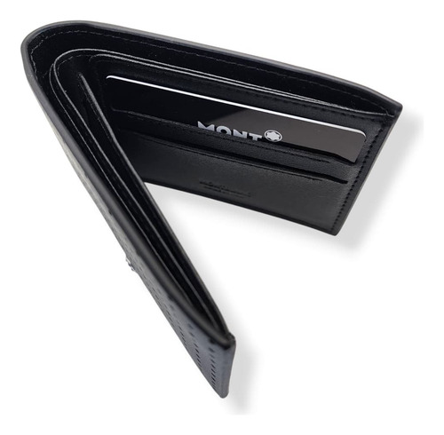 Cartera Tarjetero Organizador Billetera Mb Mod.004 Negro Rayas (Usado)