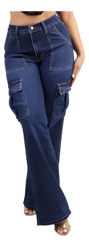Pantalones de mezclilla con bolsas alos lados sale