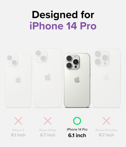 Imagen 3 de 6 de Funda Ringke Fusion Bumper Para iPhone 14 Pro 6.1 Reforzada