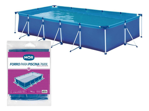 Kit Piscina Estrutural 7600l Com Forro P/ Piscina 7600l