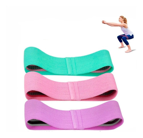 Set 3 Bandas Elásticas Resistencia Ejercicio Entrenamiento
