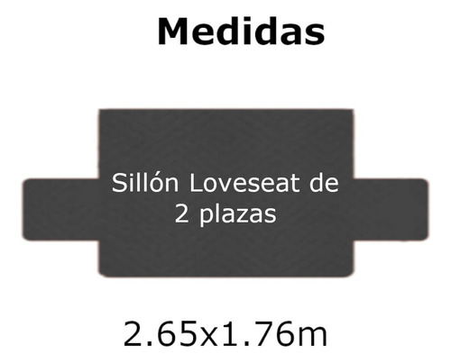 Protector Cubre Sala Gris Sillón Loveseat 2 Plazas Nuevo
