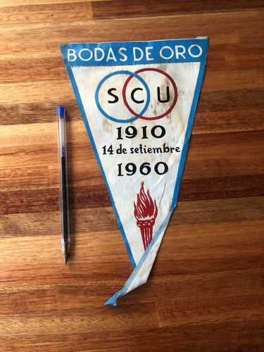 Banderin Bodas De Oro Sporting Club Del Uruguay 1910 - 1960