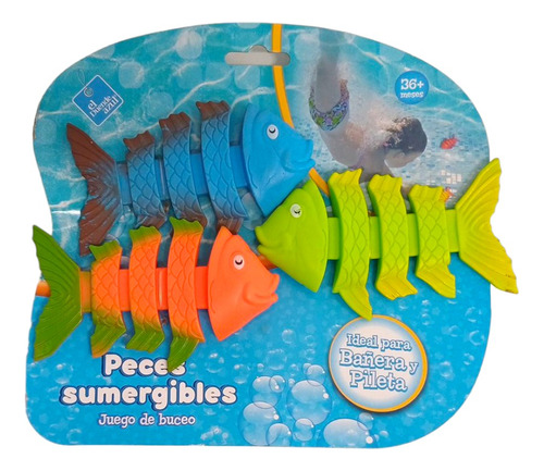 Juego Para Pileta Peces De Goma 10 Cm