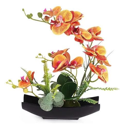 Yobansa Real Touch Orquídea De Seda Flores Artificiales Con