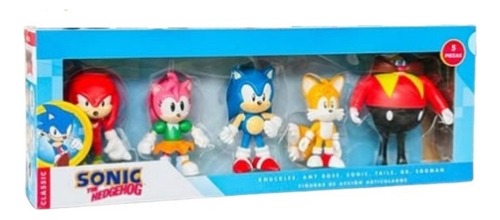 Set De 5 Figuras Sonic 10 Cm