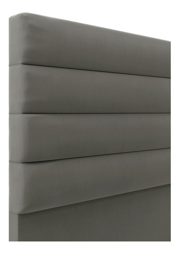 Cabeceira D'Rossi California Para Cama Box King 190 Cm Suede Cor Grafite