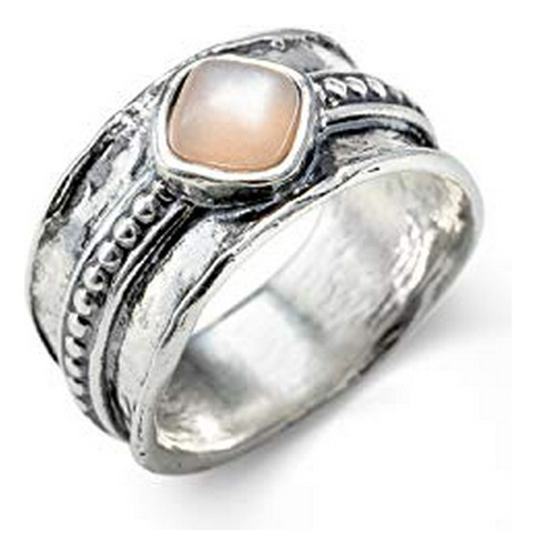 Pink Moonstone Medely 925 Sterling Silver Women S Ring Desig (Reacondicionado)