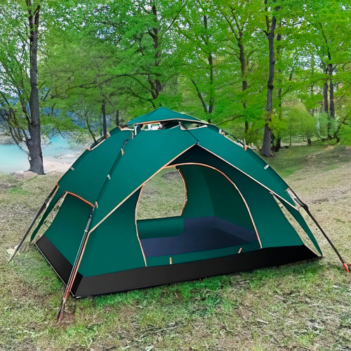 Carpa Automática Autoarmable Profesional 3/4 Per 240x210x135 Color Verde
