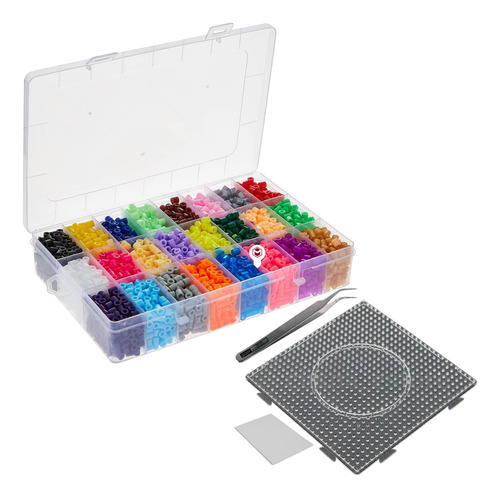 Estuche Hama Beads 18 Colores +tabla Pinza Papel Perler Midi