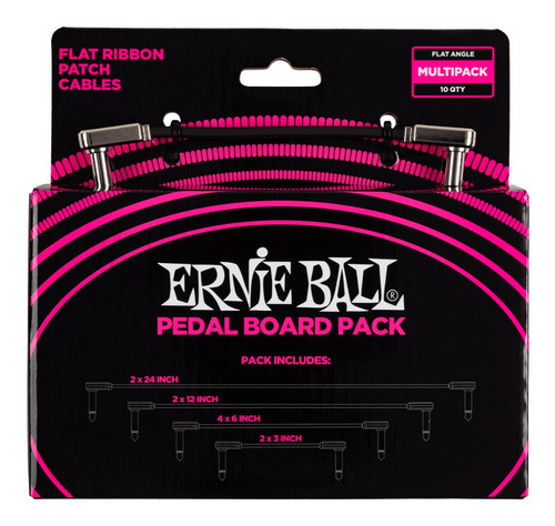 Paquete Múltiple De Cables Ernie Ball 6224 Para Pedalera