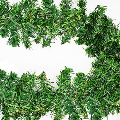Imagen 1 de 5 de Guía Guirnalda Pino Navideña Verde Oscuro Decoración 5 Mts