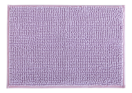 Tapete De Banheiro Bolinha Microfibra Antiderrapante Rosa
