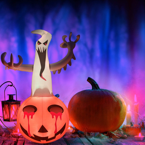 Adorno Inflable De Halloween Que Rompe El Terror Con Una Cor