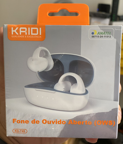 Fone De Ouvido Earcuff Bluetooth Condução Óssea Kaidi-745 Branco