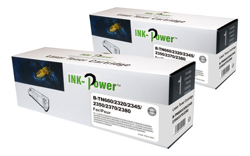 2 Toner Tn 660/2370 Ink-power Para Brother L2320 L2360 L2540
